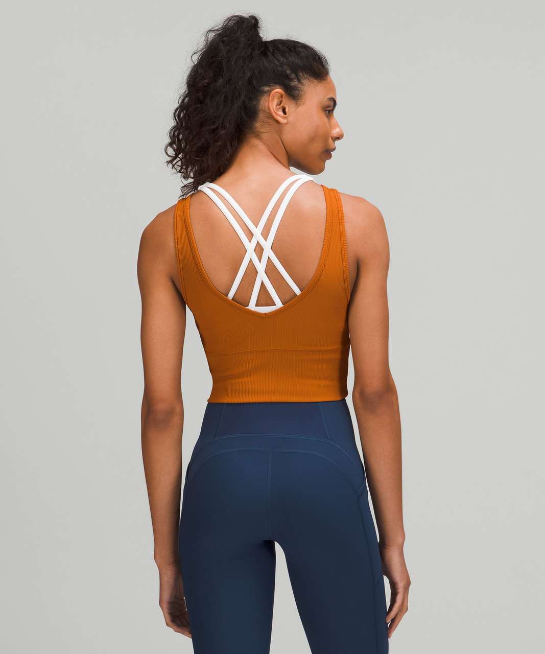 Lululemon Power Pivot Ribbed Tank Top - Butternut Brown - lulu fanatics