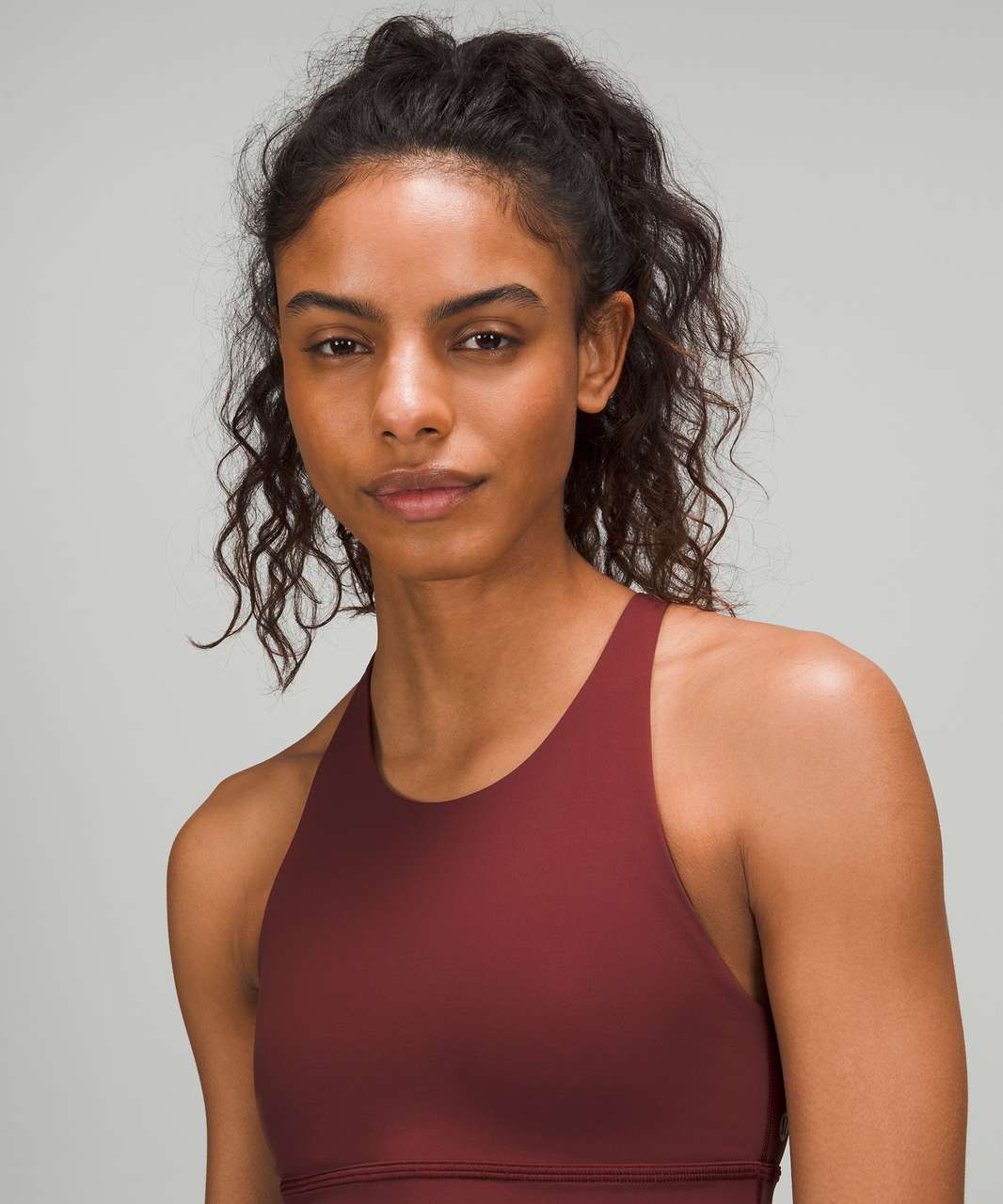 Lululemon Free to Be High-Neck Longline Bra - Wild *Light Support, A/B Cup - Red Merlot