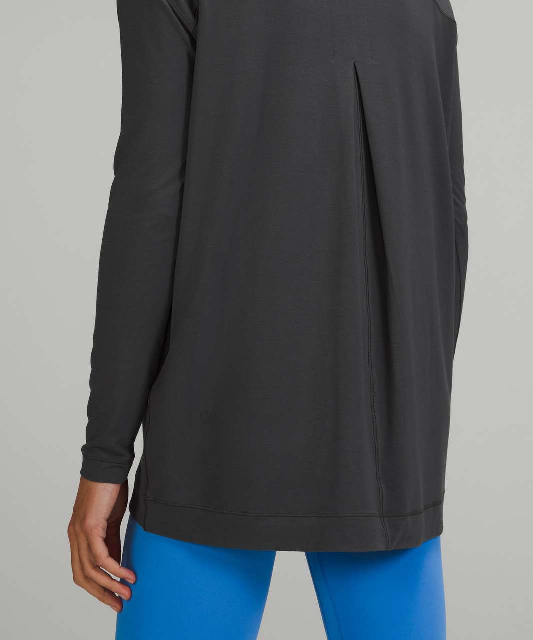 Lululemon Modal Pleated Back Long Sleeve Shirt - Graphite Grey