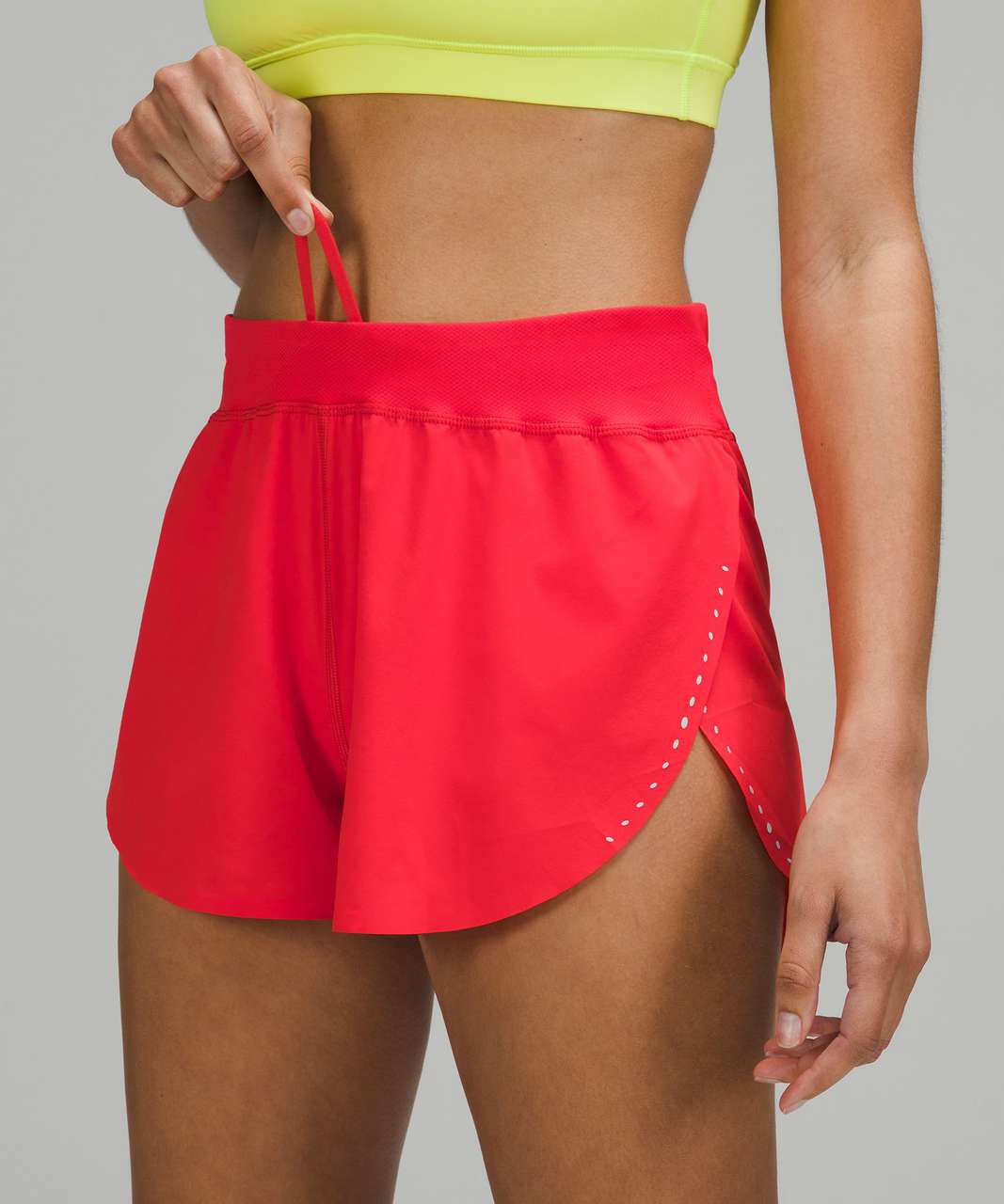 Lululemon Find Your Pace High-Rise Lined Short 3" - Love Red