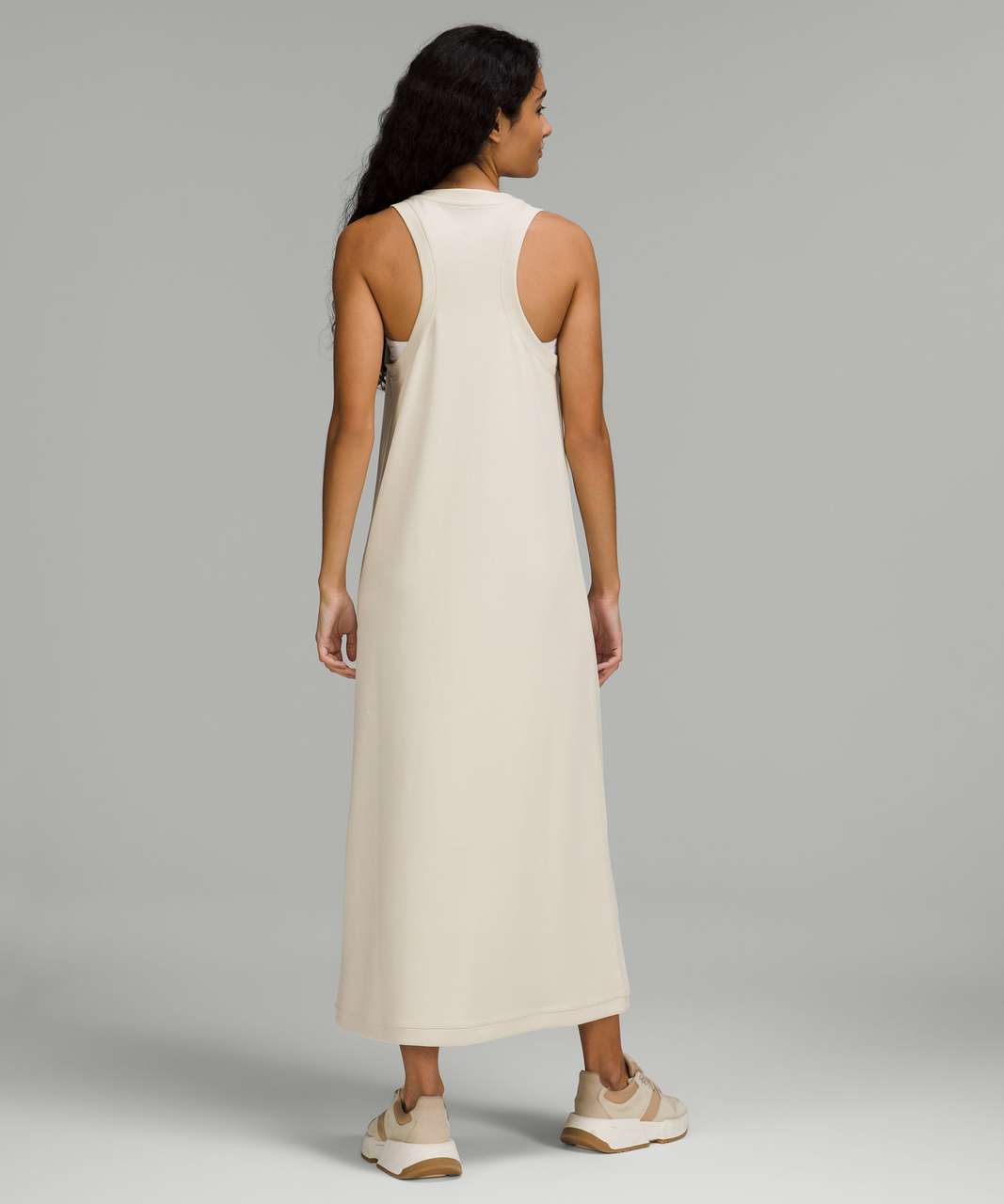 Lululemon Ease of it All V-Neck Midi Dress - White Opal - lulu fanatics