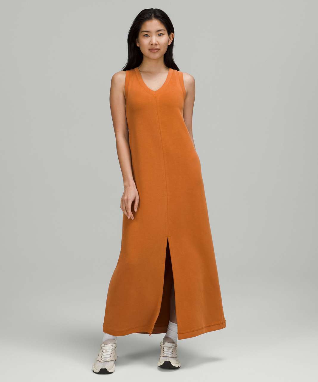 Lululemon Ease of it All V-Neck Midi Dress - Butternut Brown