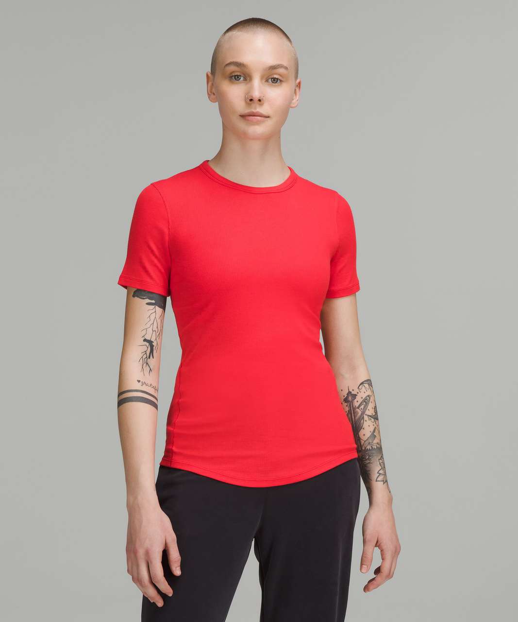 Lululemon Three Hit Henley - Love Red - lulu fanatics