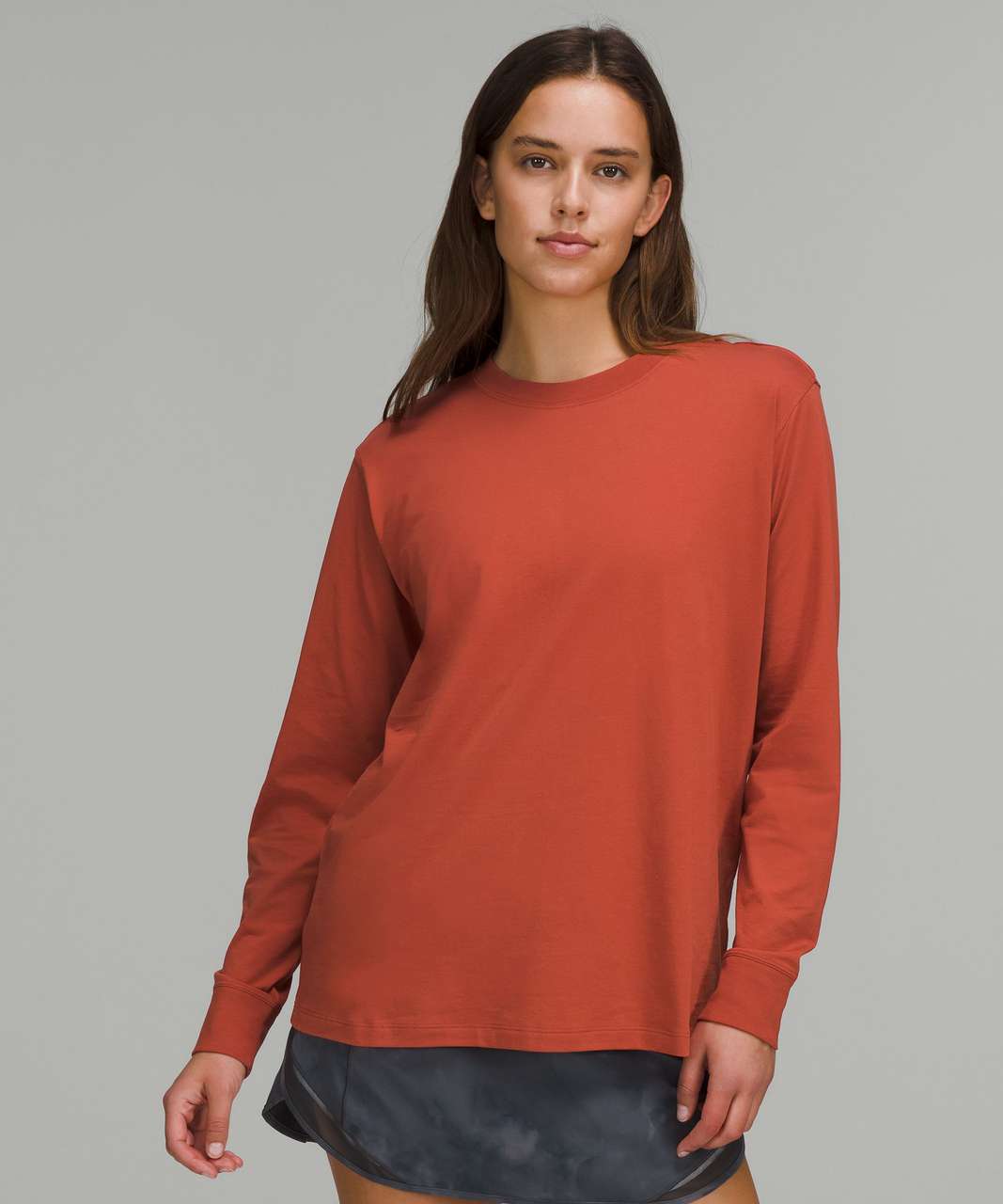 Lululemon All Yours Cotton Long Sleeve Shirt - Red Rock