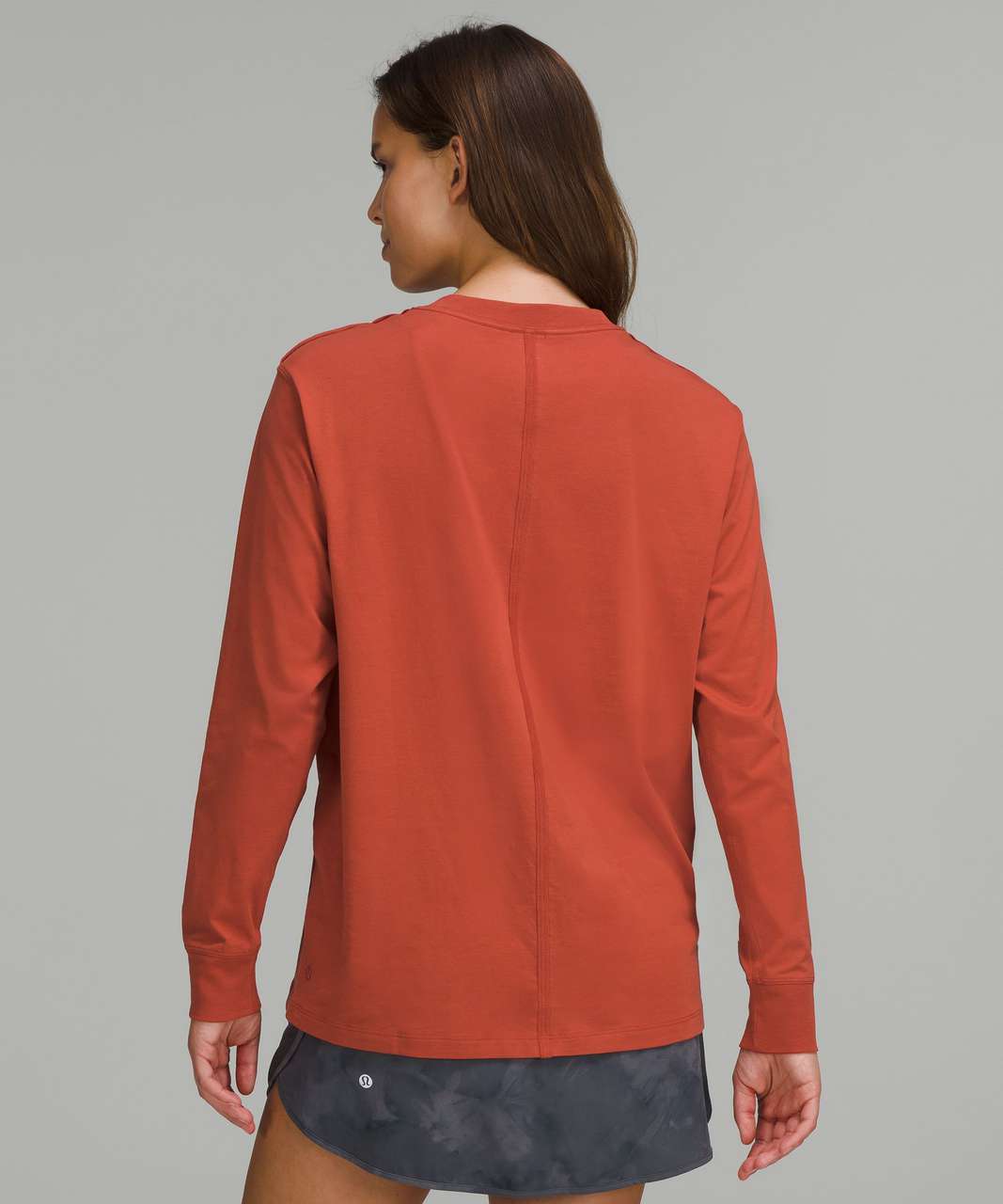 Lululemon All Yours Cotton Long Sleeve Shirt - Heathered Core