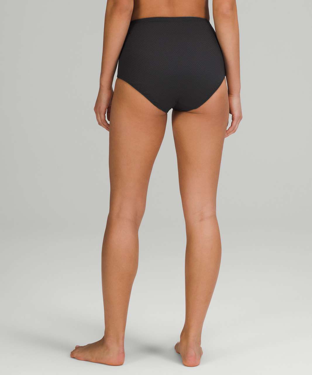 Lululemon Waterside Chevron High-Waisted Swim Bottom *Medium Bum Coverage - Black