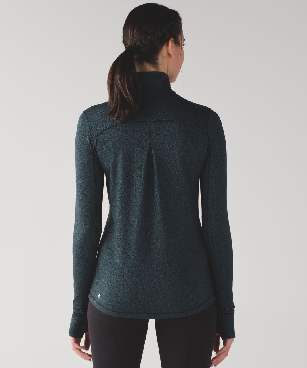 Lululemon Outrun 1/2 Zip - Running Luon Spray Jacquard Alberta Lake Black