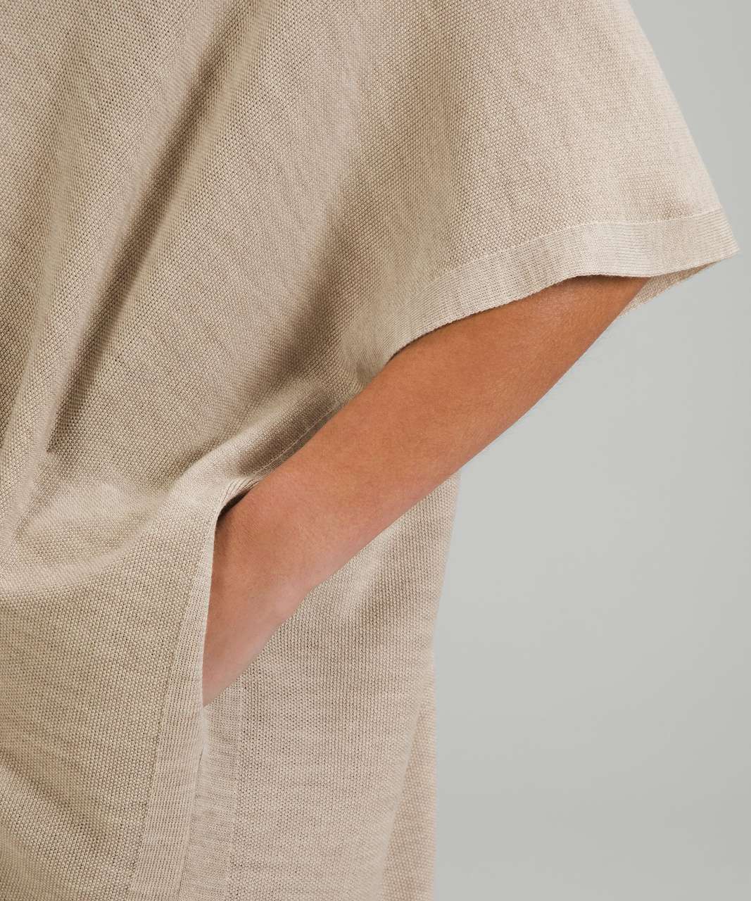 Lululemon Merino Wool Short Sleeve Wrap - Heathered Raw Linen