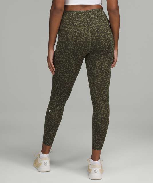 Lululemon Base Pace High-rise Running Leggings 28 Brushed Nulux In  Everglade Green