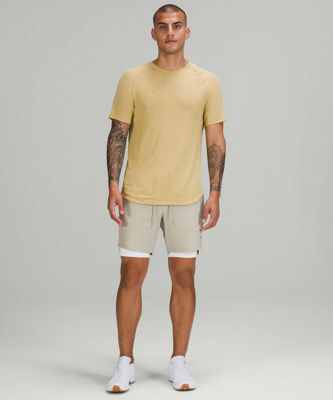 Lululemon Drysense Training Short Sleeve Shirt - Heathered Auric Gold