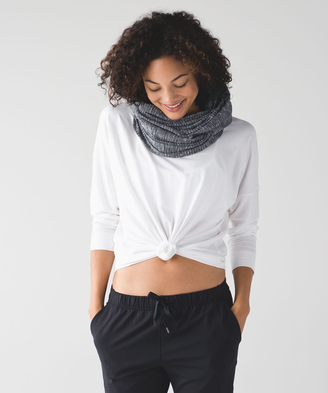 Lululemon Vinyasa Scarf *Rulu - Coco Pique Black White / Black