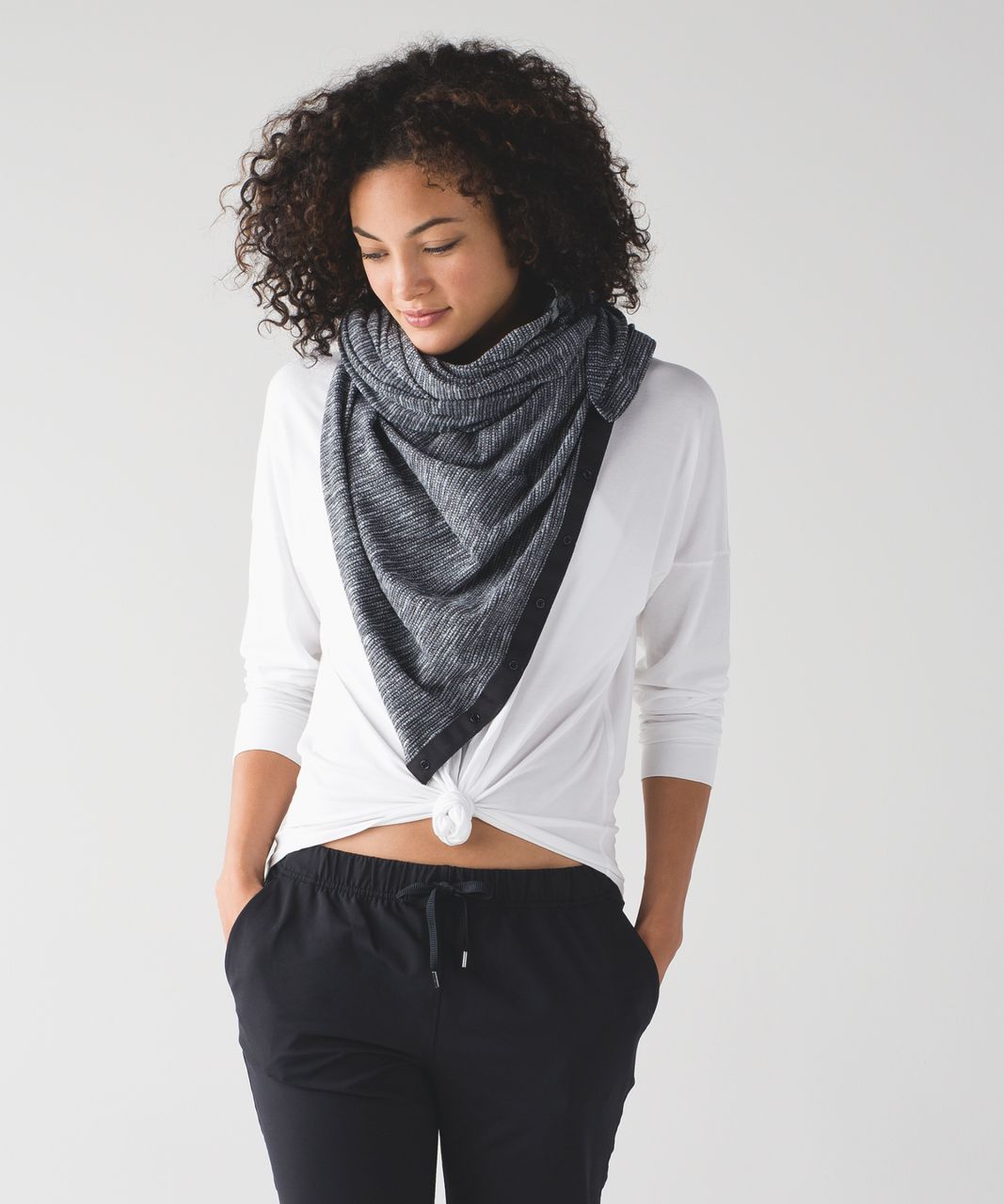 Lululemon Vinyasa Scarf *Rulu - Coco Pique Black White / Black