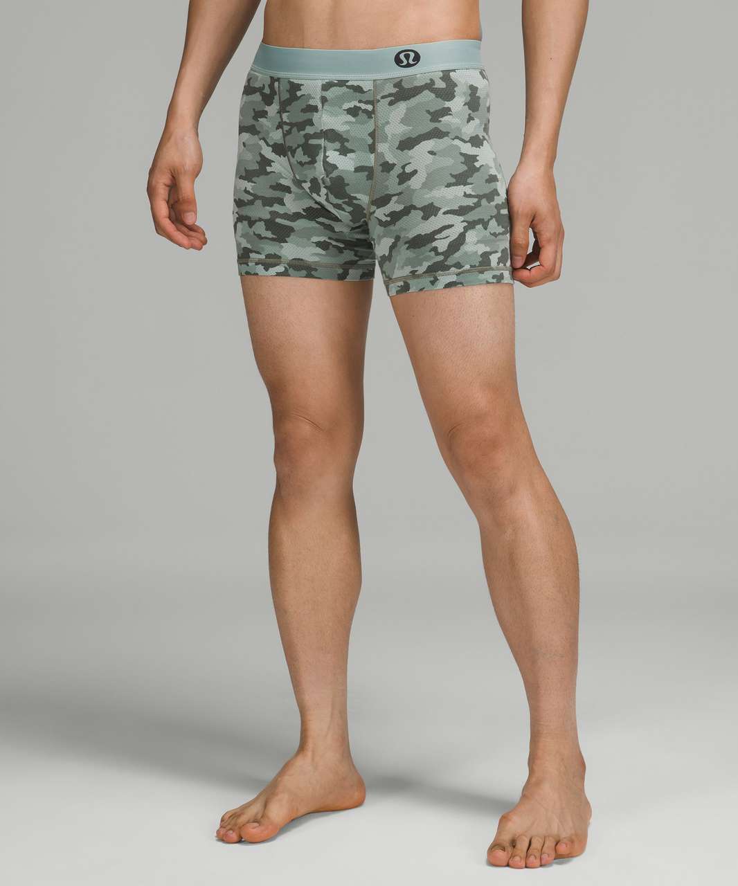 Lululemon Always In Motion Mesh Boxer 5" - Heritage 365 Camo Mini Silver Blue Multi