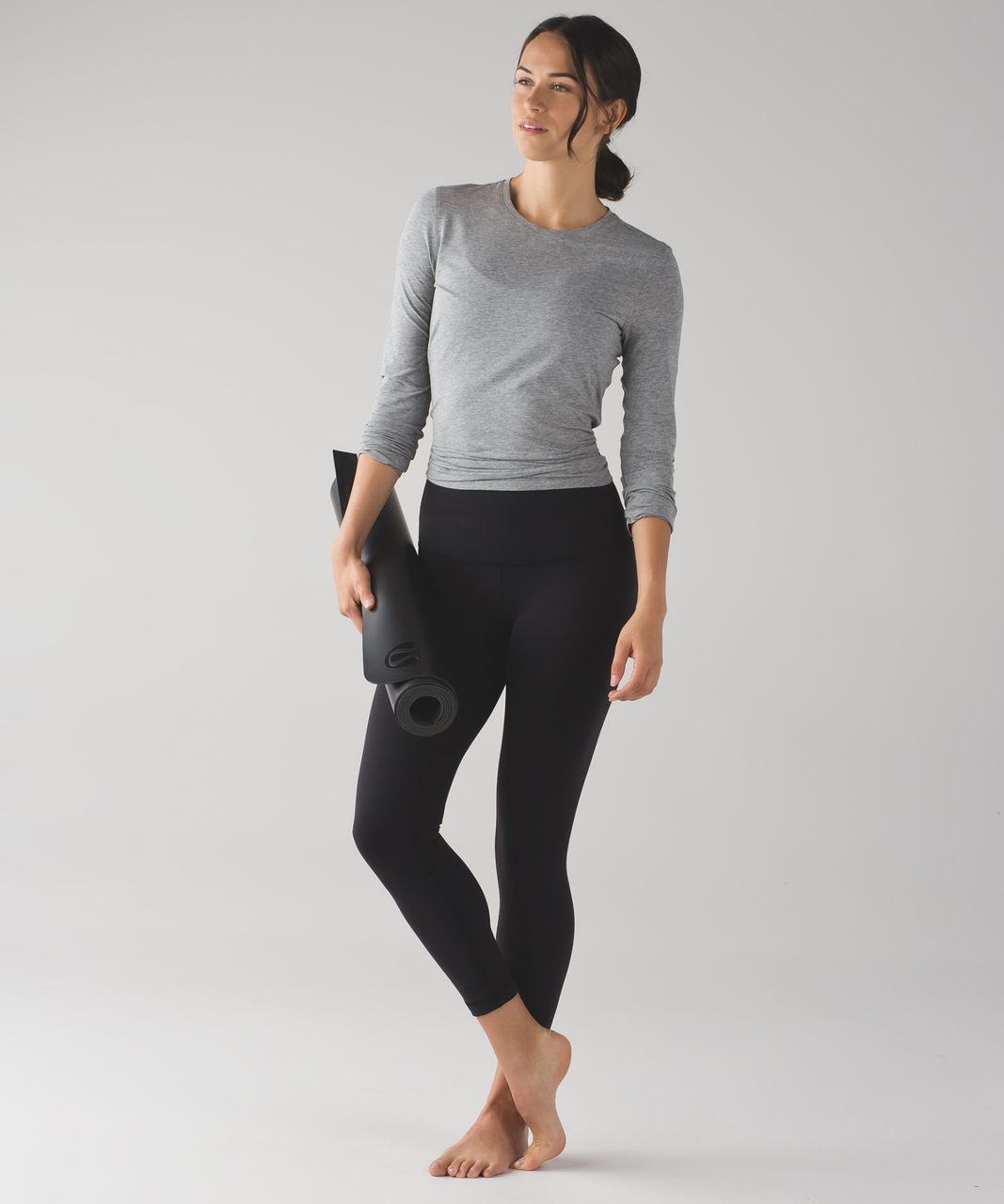 Lululemon High Times Pant size 8 Cyber Stripe Deep Coal Black NWT Gray Gym  Yoga