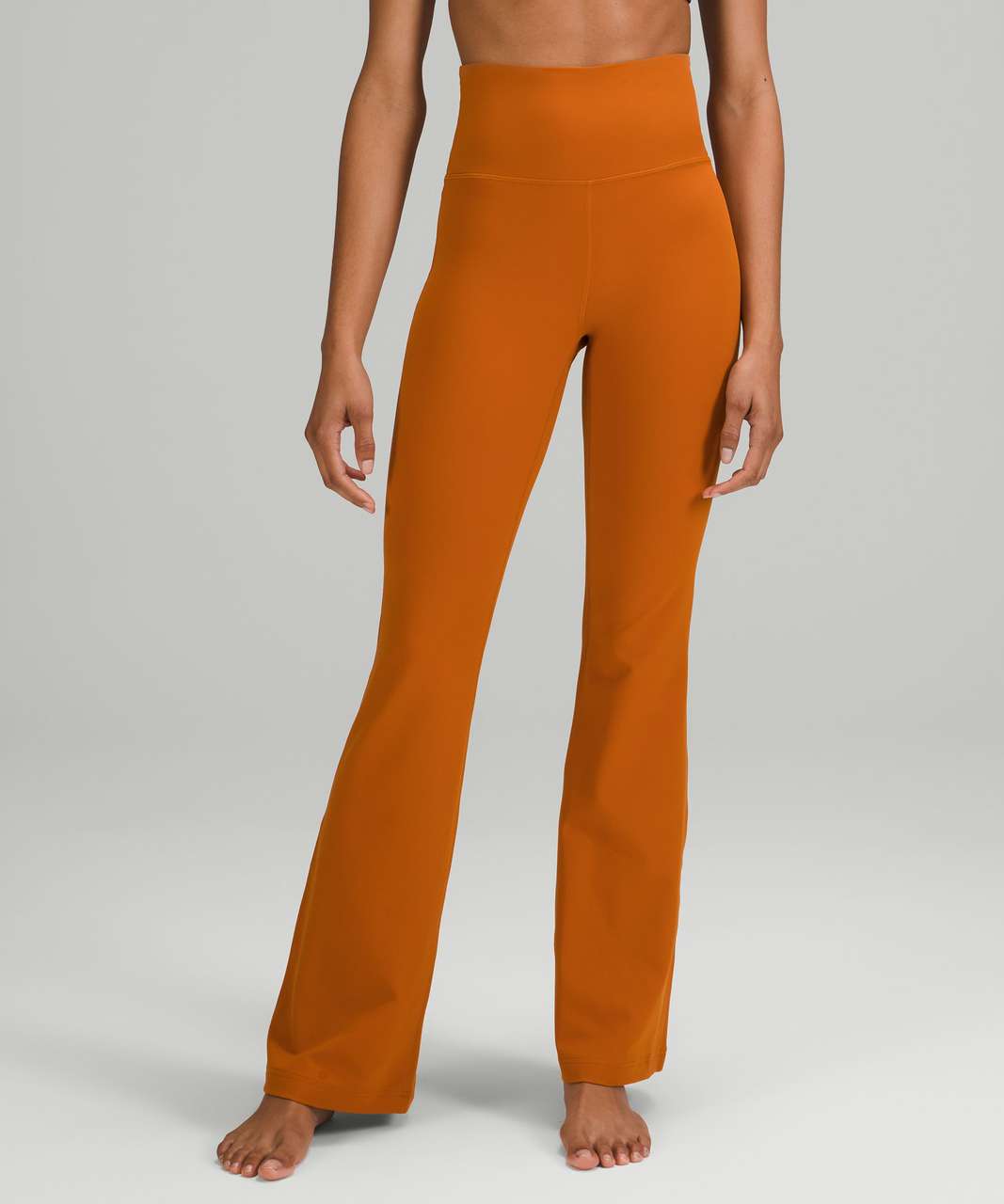 Lululemon Groove Super-High-Rise Flared Pant Nulu - Roasted Orange ...