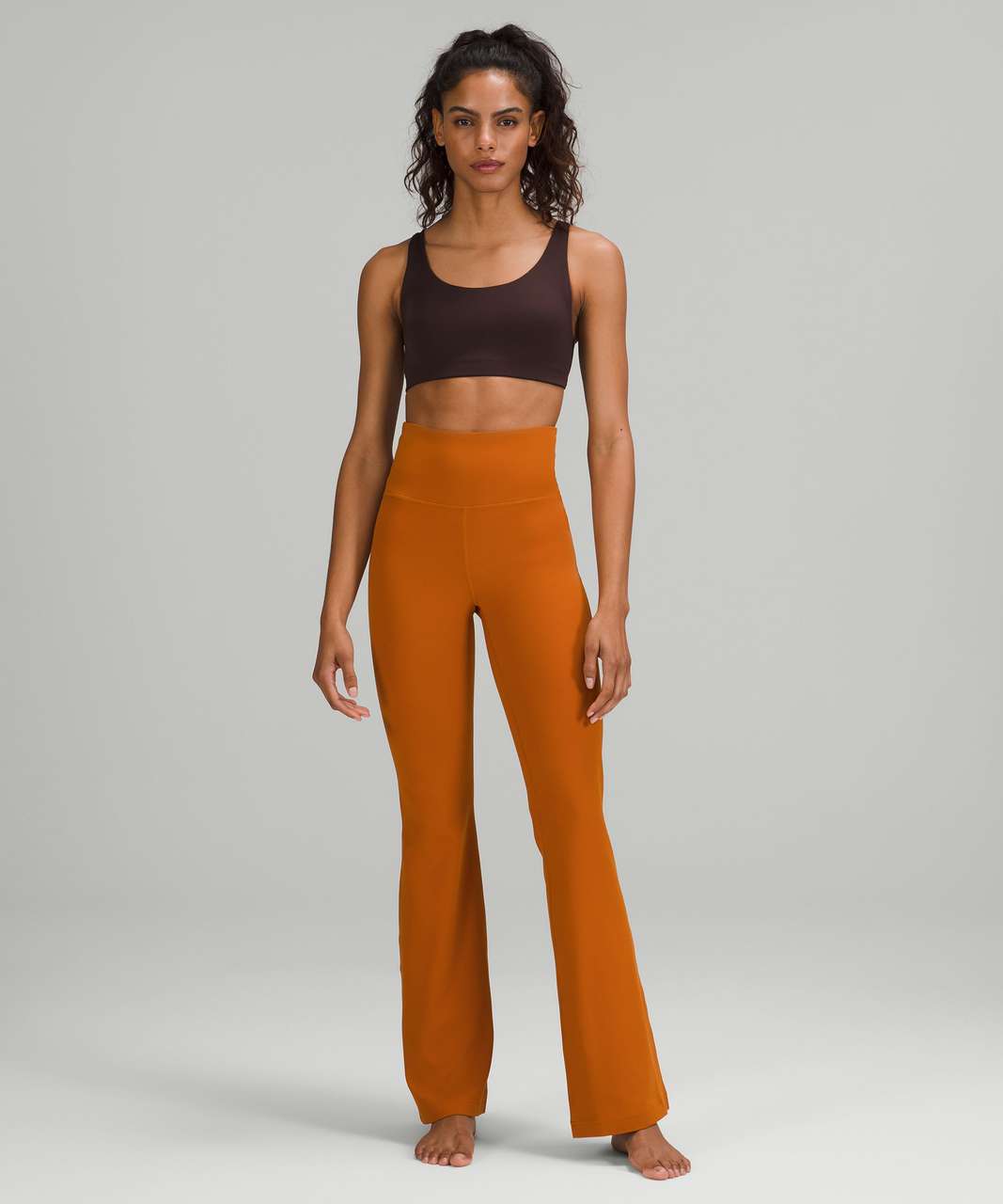 Lululemon Groove Super-high-rise Flared Pants Nulu In Roasted