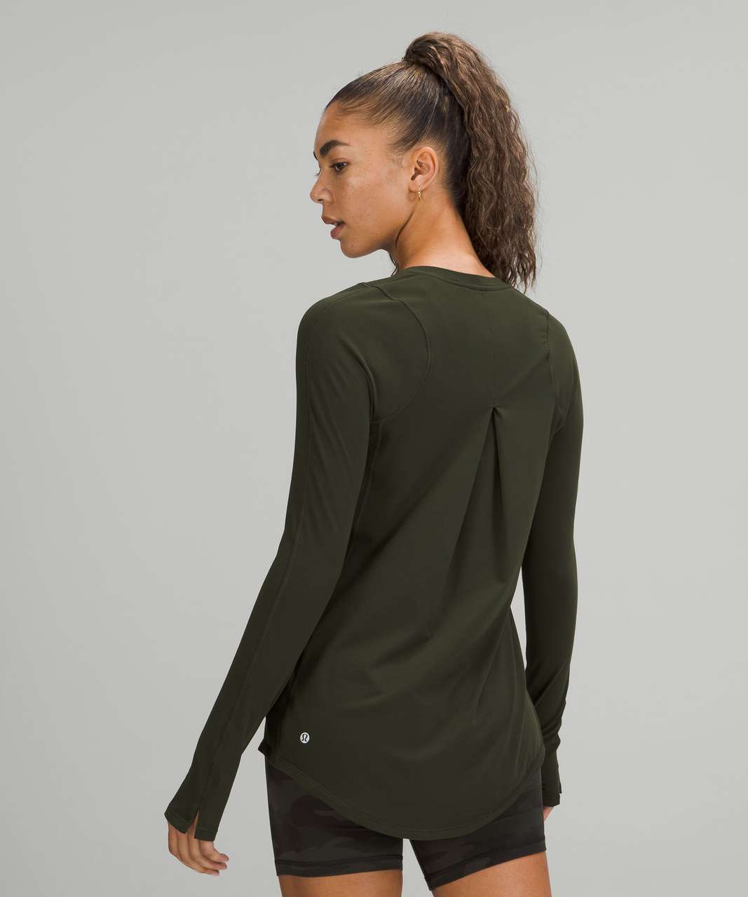 Lululemon Tuck and Flow Long Sleeve Shirt - Dark Olive