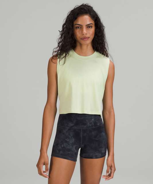 Lululemon All Yours Crop Tank - Crispin Green - lulu fanatics