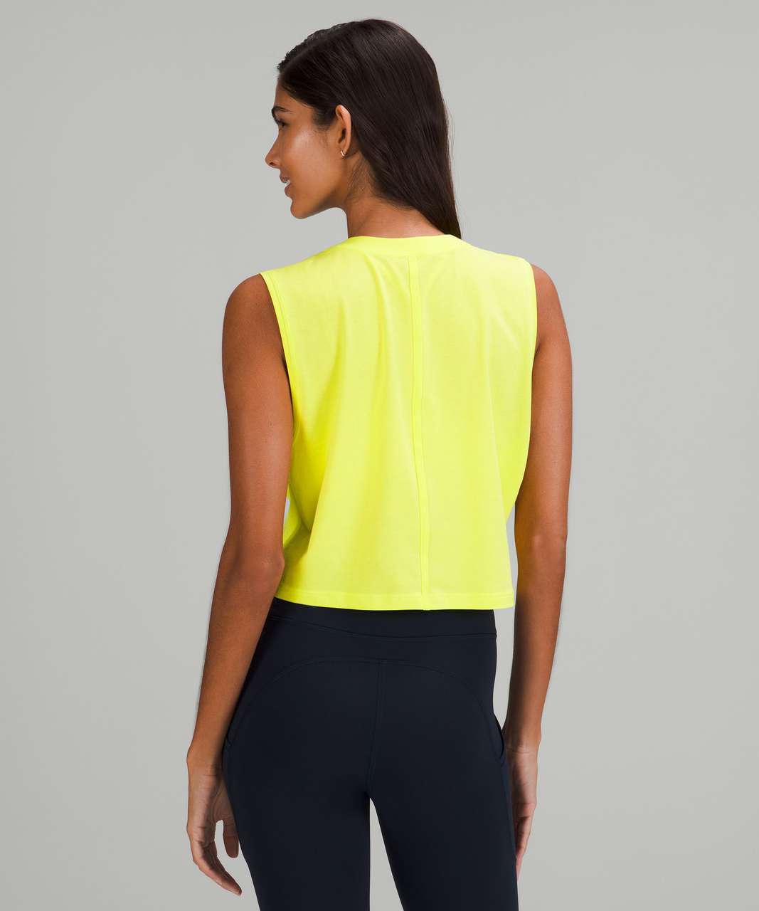 Lululemon All Yours Crop Tank Top - Electric Lemon