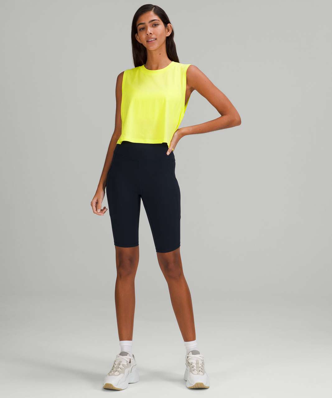 Lululemon All Yours Crop Tank Top - Electric Lemon