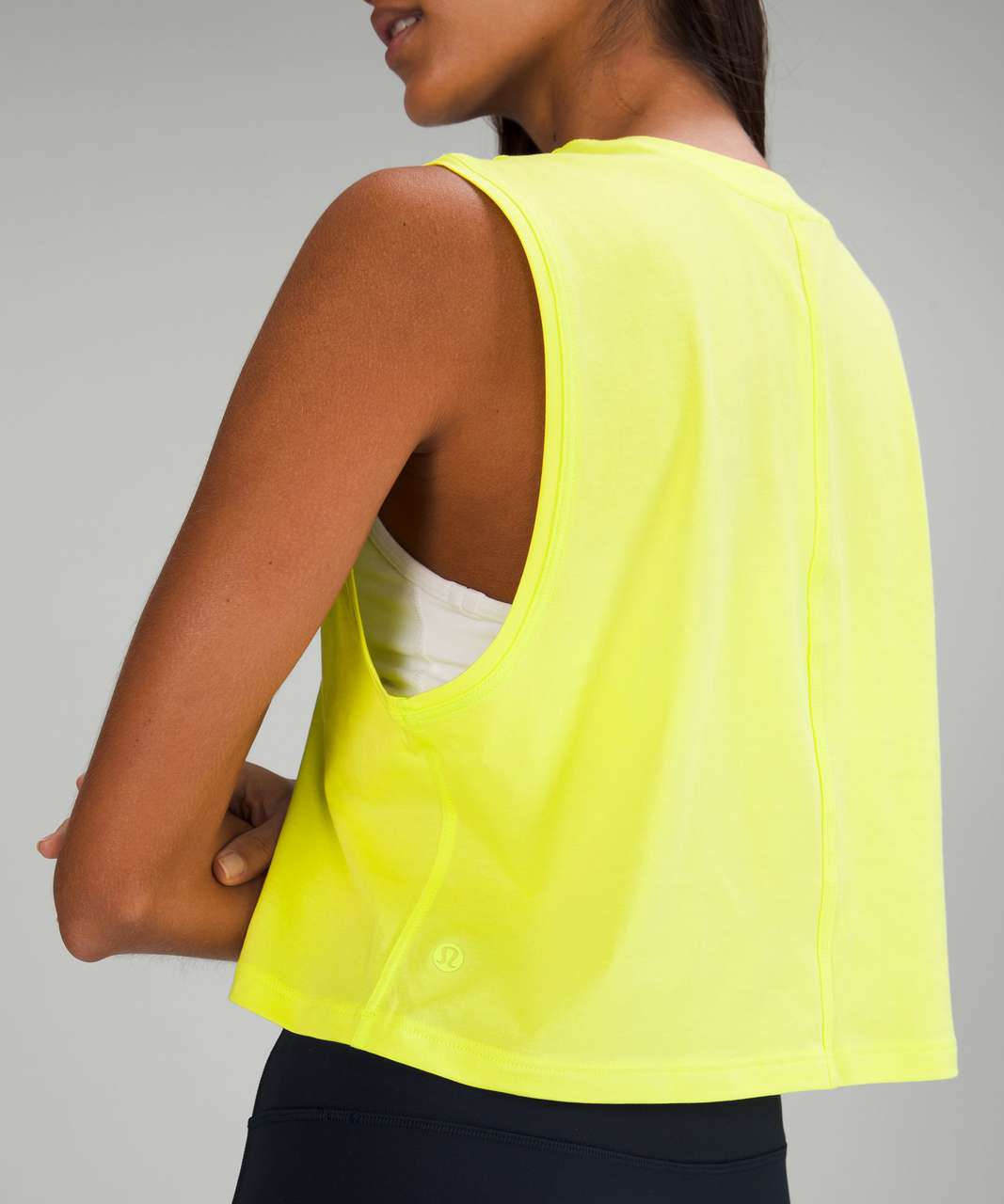 Lululemon All Yours Crop Tank Top - Electric Lemon