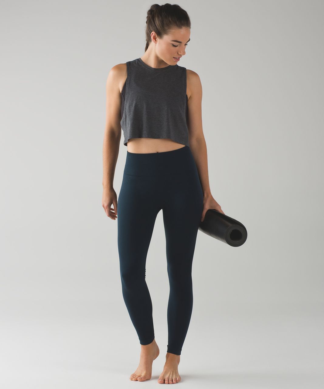 Lululemon Flow & Go Crop - Black - lulu fanatics