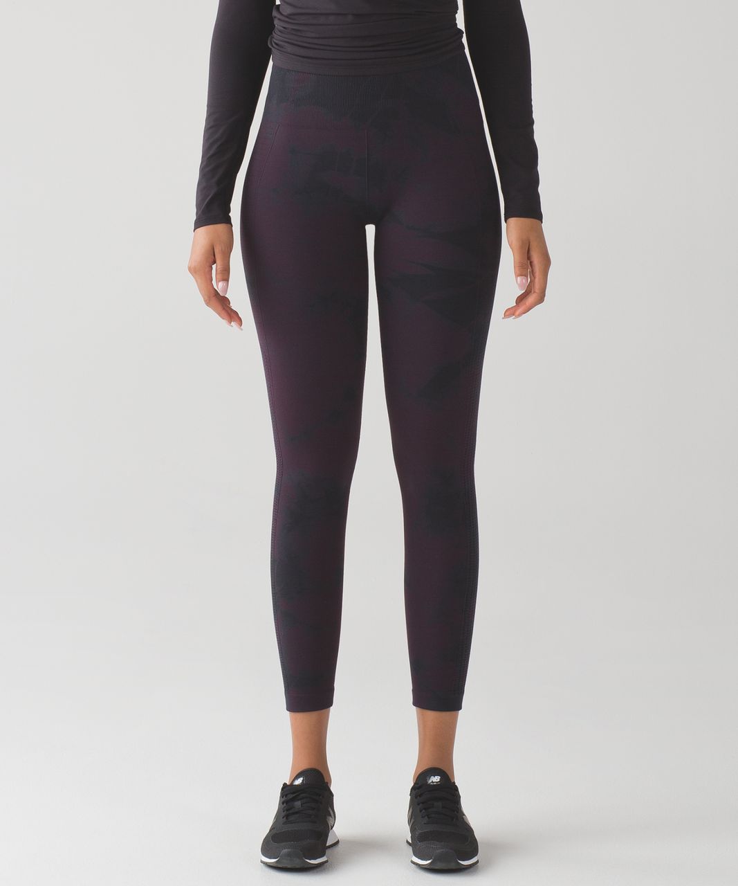 Lululemon Flow & Go Tight - Black Cherry / Black