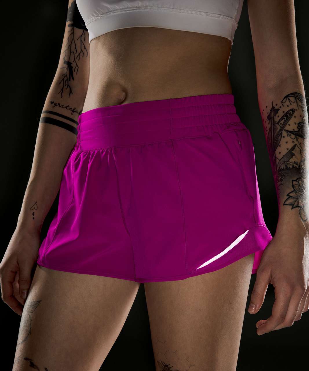 Lululemon Hotty Hot High-Rise Lined Short 2.5" - Purple Highlight