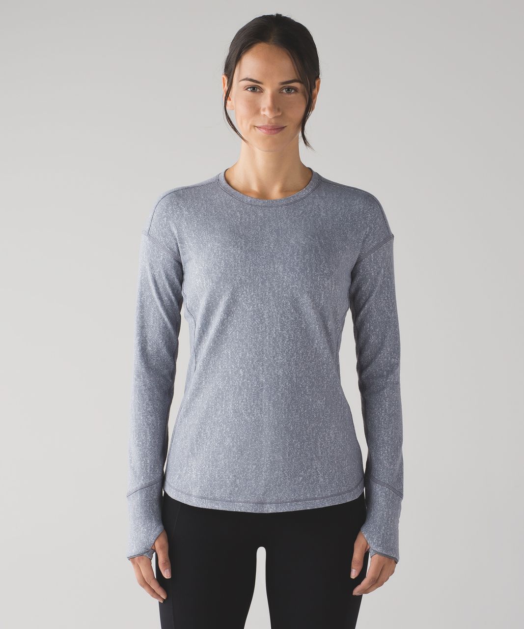 Lululemon Outrun Long Sleeve - Running Luon Suited Jacquard Arctic