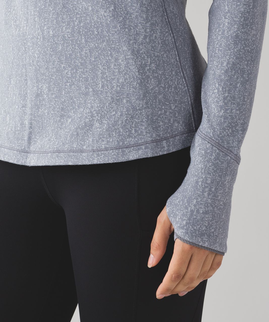 Lululemon Outrun Long Sleeve - Running Luon Suited Jacquard Arctic