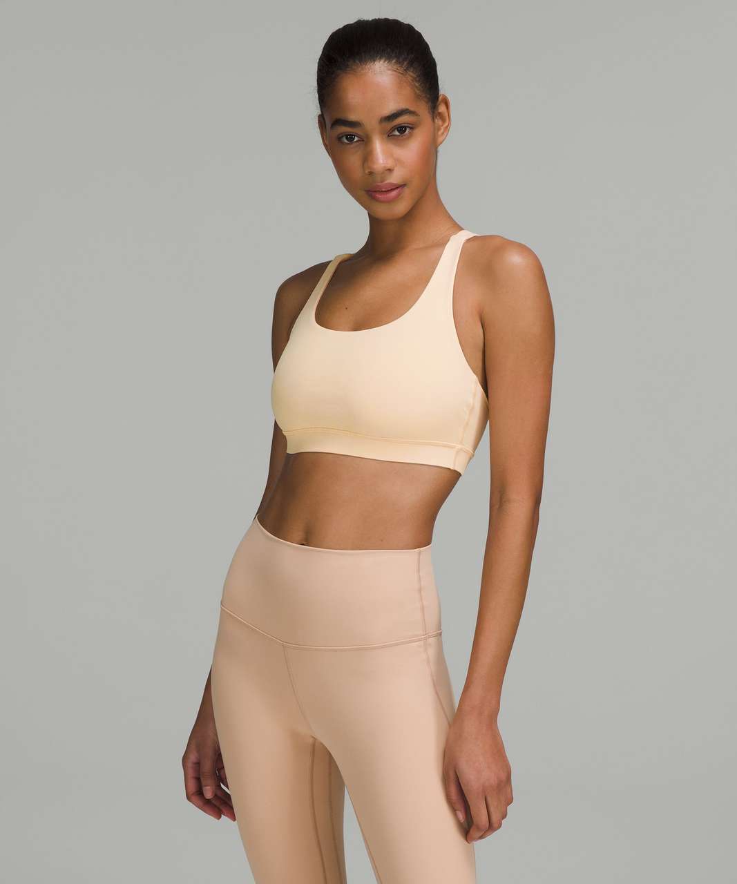 Lululemon Energy Bra *Medium Support, B–D Cups - Pale Linen