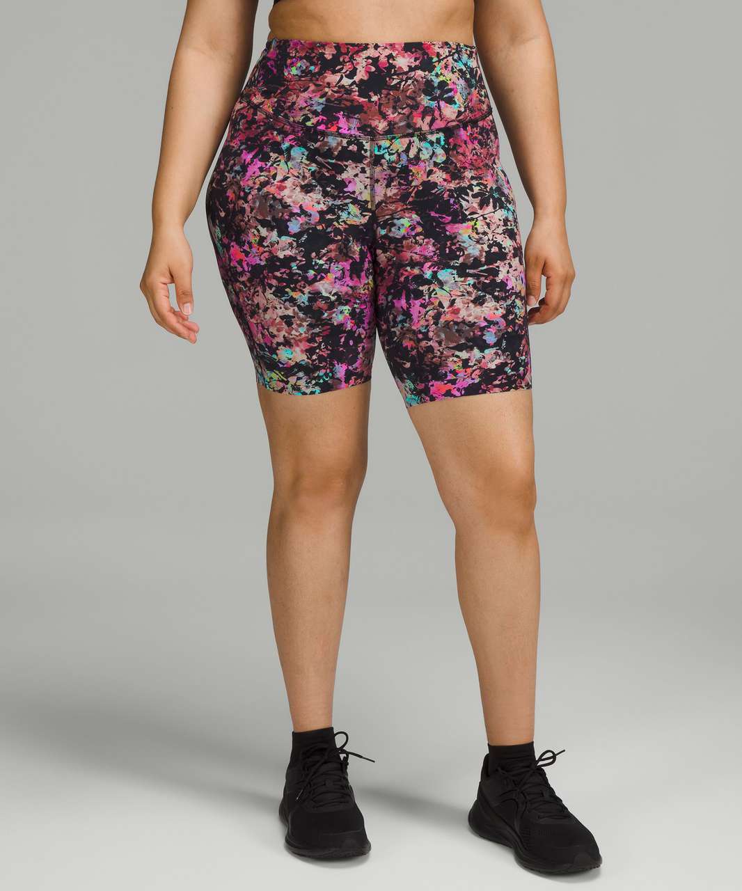 Lululemon Base Pace High-Rise Short 8" - Stencil Blossom Red Multi