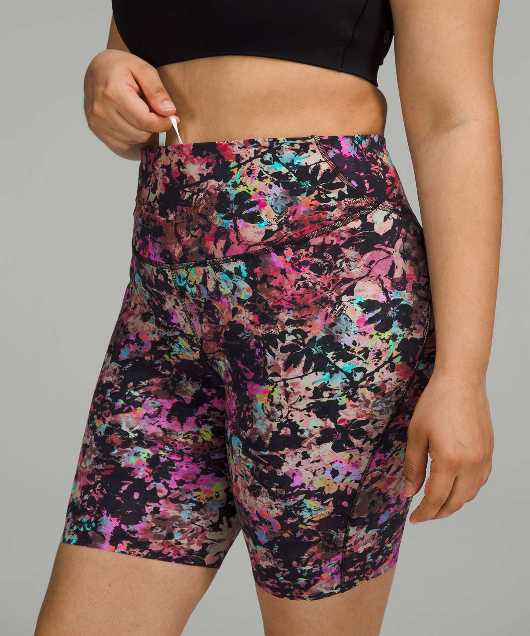 Lululemon Base Pace High-Rise Short 8" - Stencil Blossom Red Multi