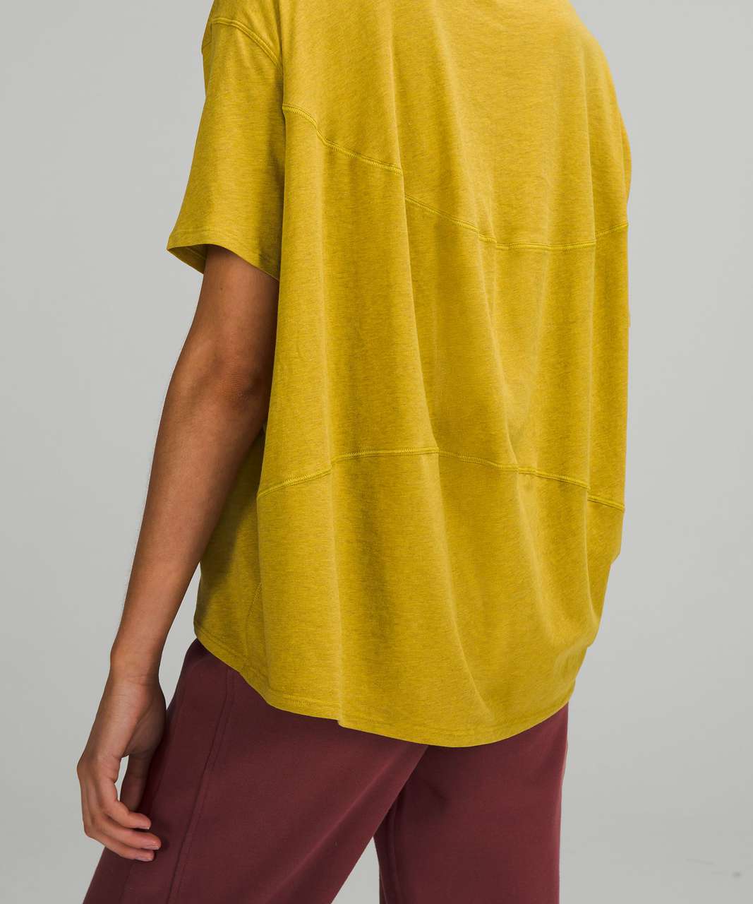 Lululemon Back in Action Short Sleeve Shirt - Heathered Auric Gold