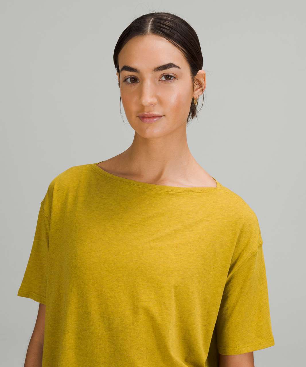 Lululemon Back in Action Short Sleeve Shirt - Heathered Auric Gold