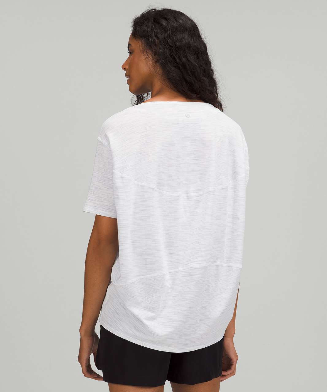 Lululemon Back in Action Short Sleeve Shirt - 3 Colour Space Dye Ice Grey Alpine White