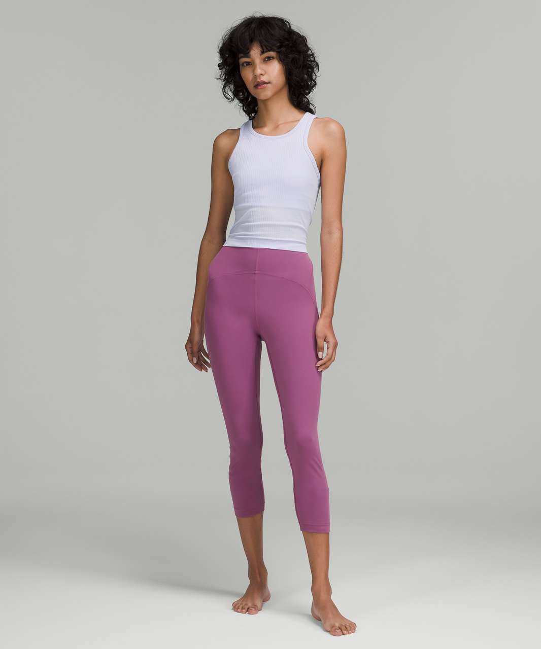 Lululemon Ebb to Street Cropped Racerback Tank Top - Pastel Blue - lulu  fanatics