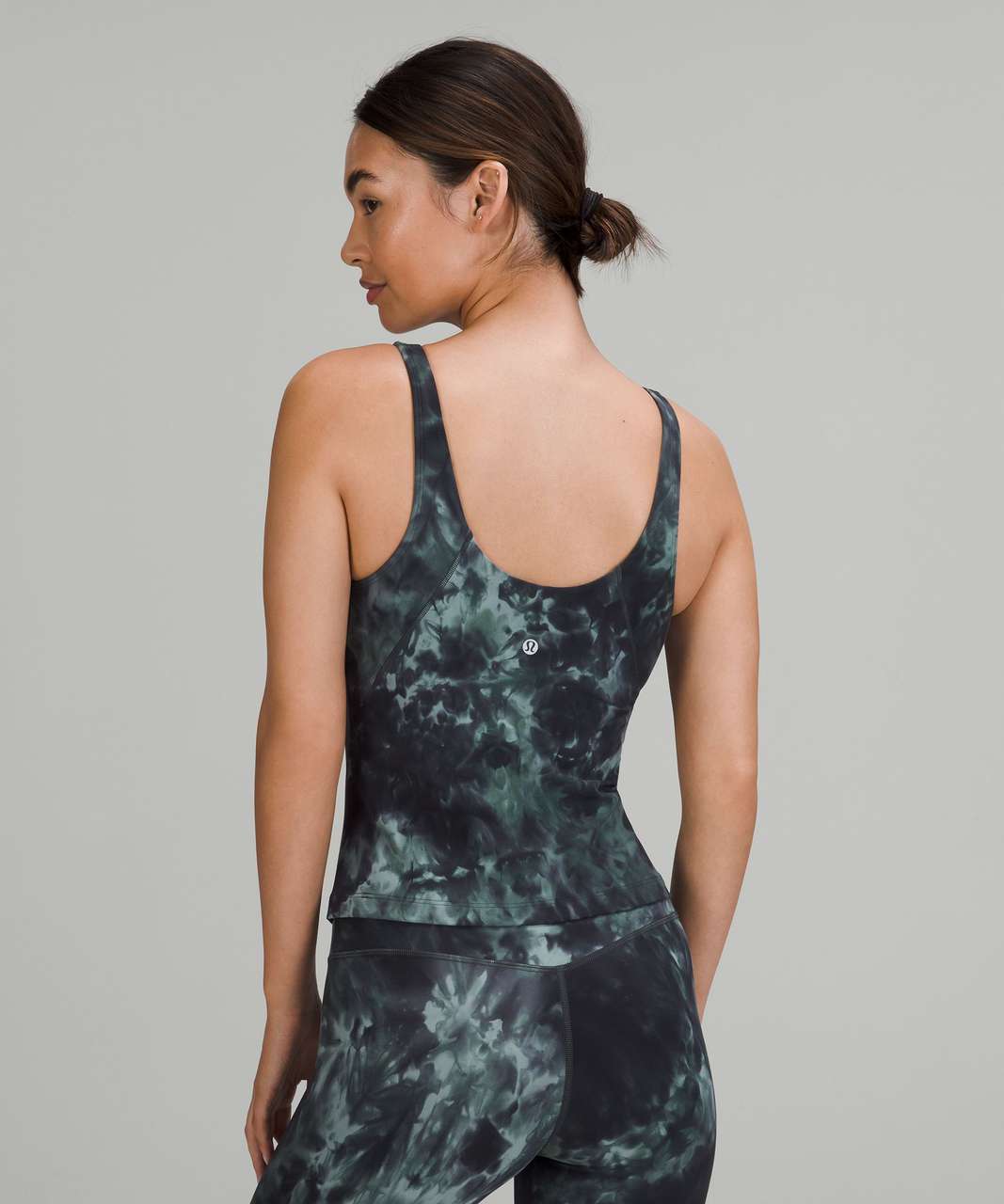 Lululemon Align Waist-Length Tank Top - Diamond Dye Silver Blue Tidewater Teal Graphite Grey