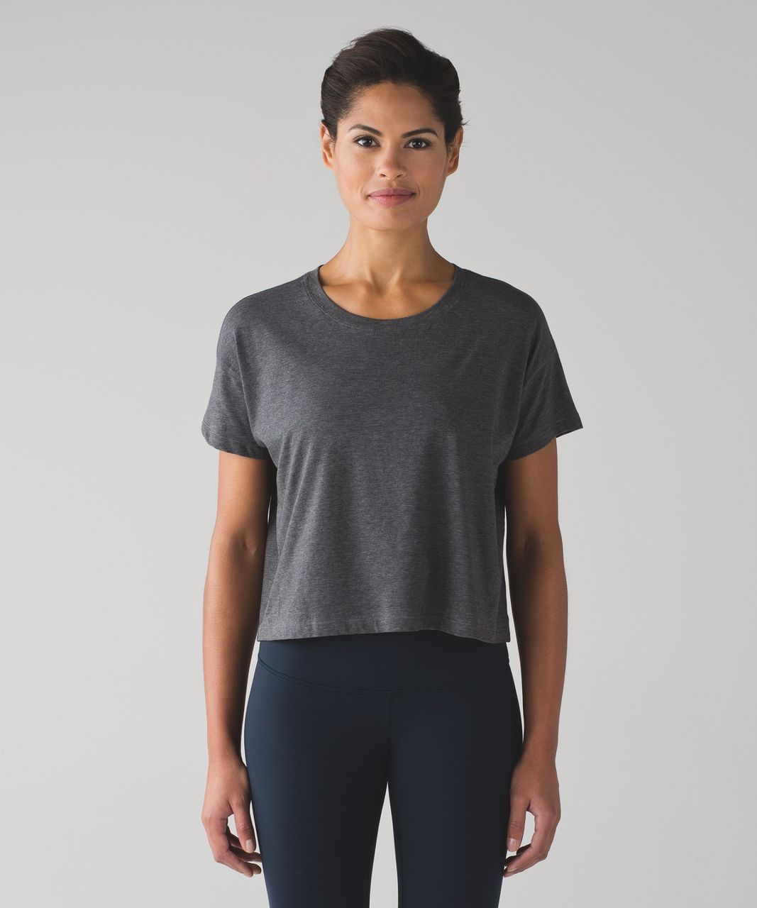 Lululemon Hit It 21' Crop - Heathered Black - lulu fanatics