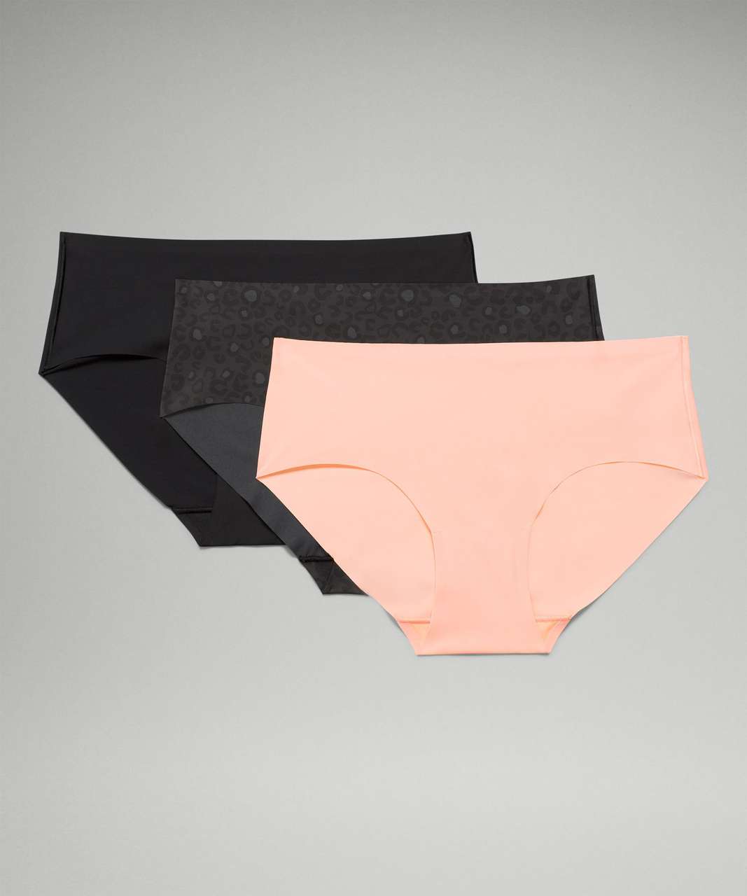 Lululemon InvisiWear Mid-Rise Hipster Underwear 3 Pack - Black / Dew Pink / Intertwined Camo Deep Coal Multi