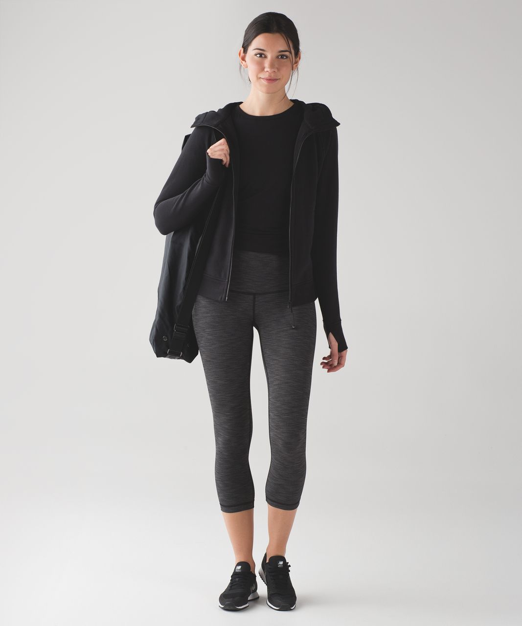 Lululemon Wunder Under Crop III - Heathered Slate - lulu fanatics