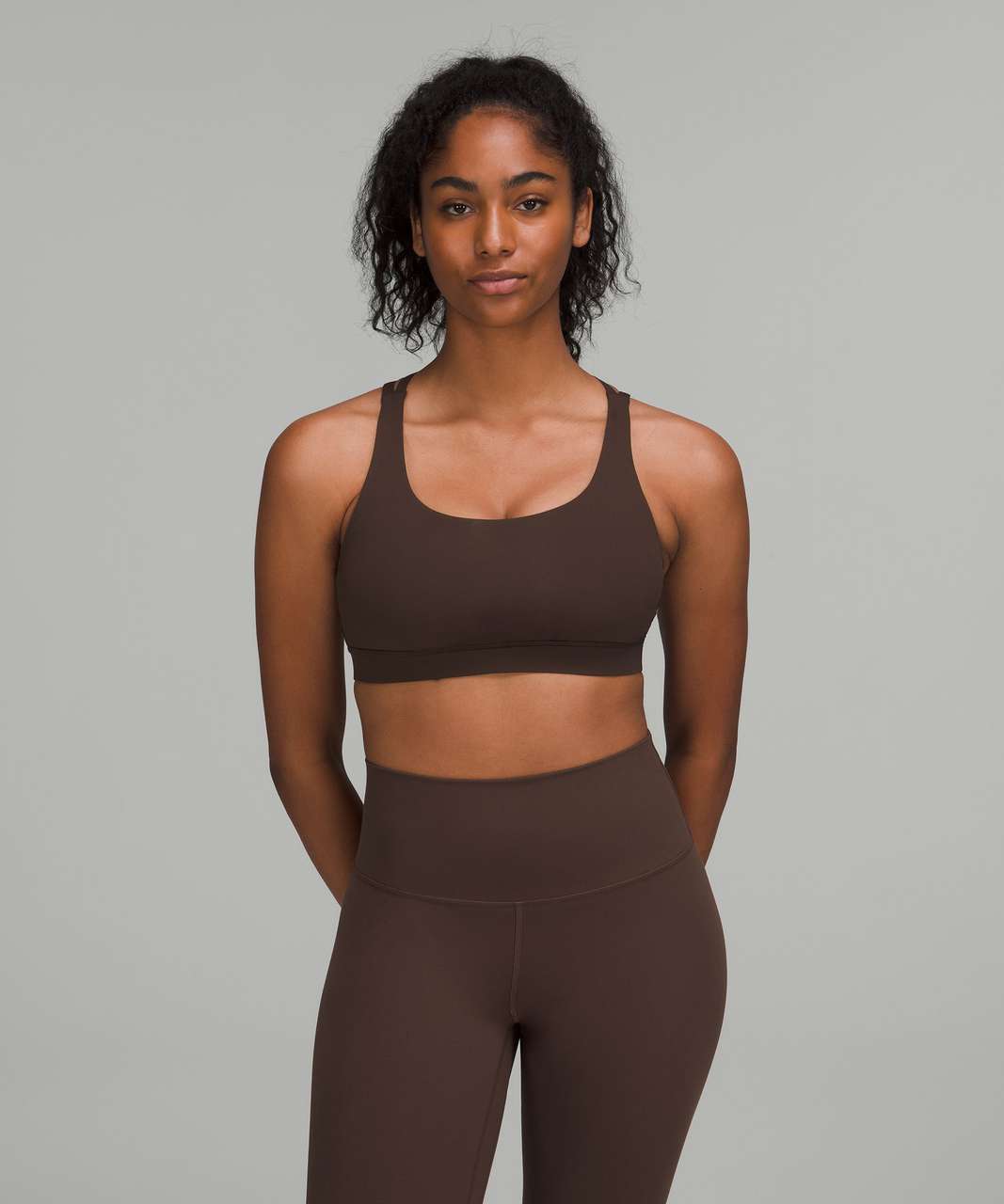 Lululemon Energy Bra Shine *medium Support, B–d Cups Foil Special Edition  In Acclimatize Black Black Foil