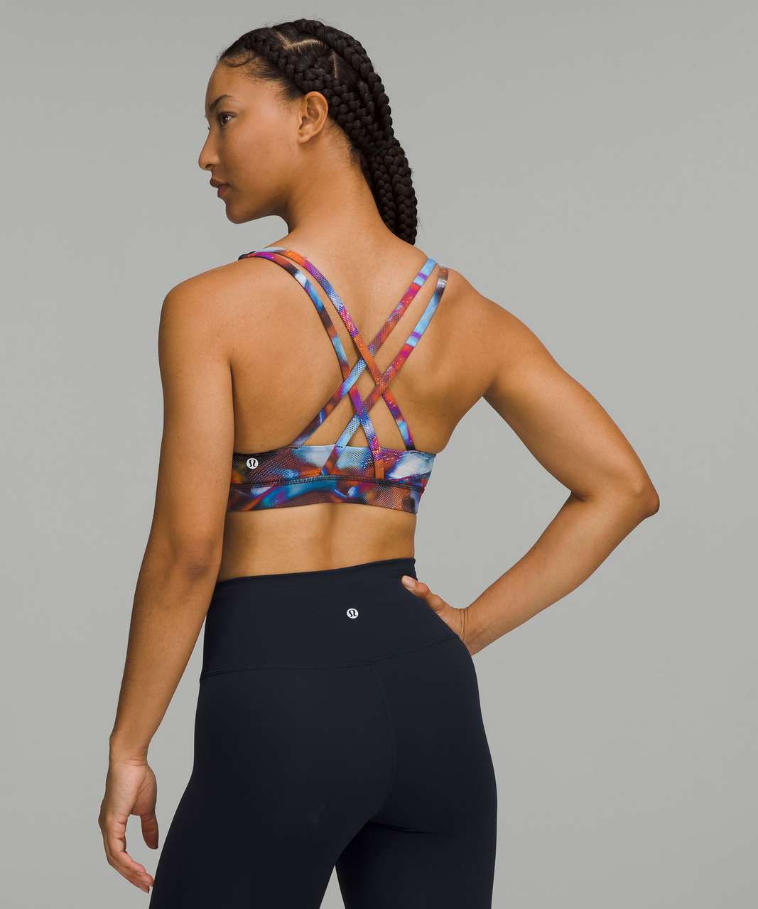 Free To Be Serene sports bra in Kaleidoscopic Pink Multi is so