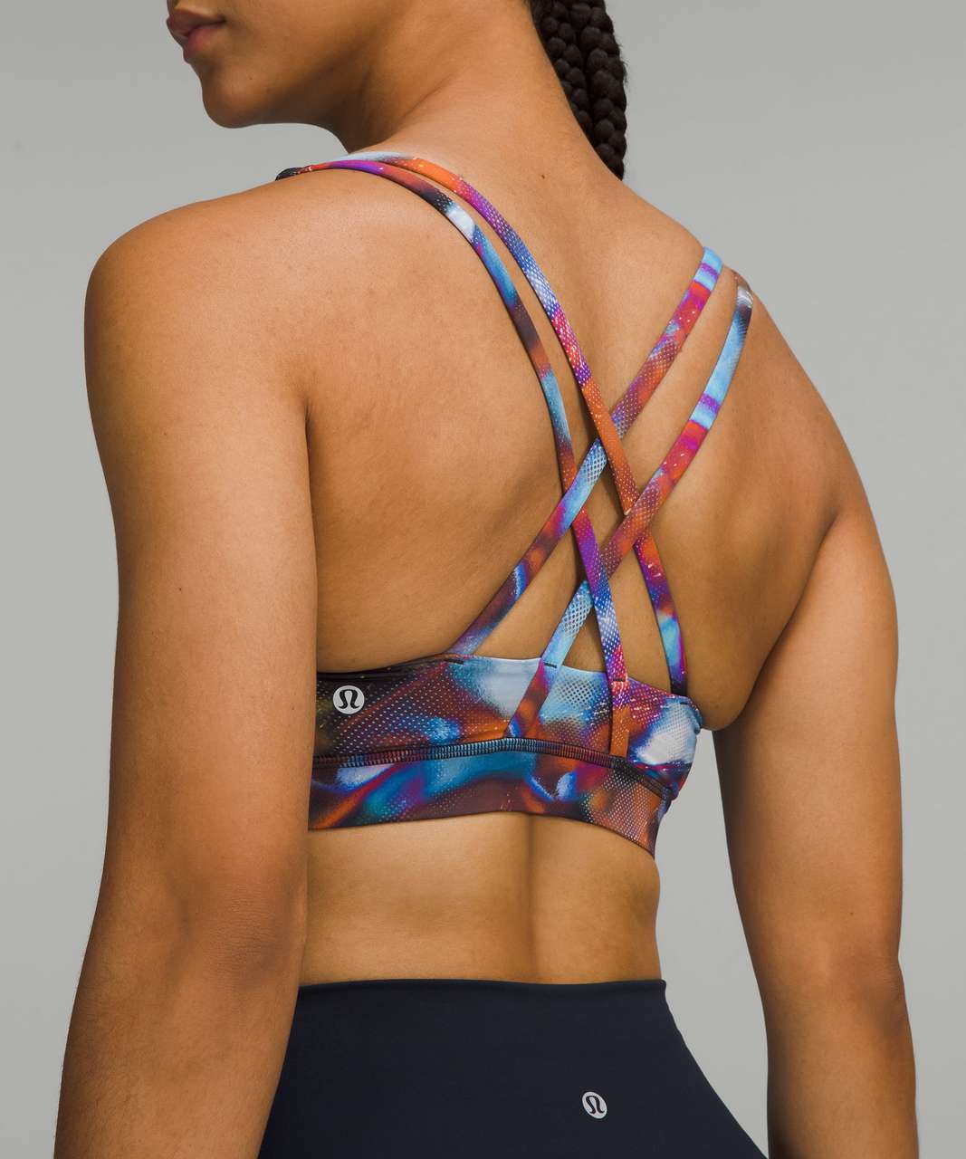 Free To Be Serene sports bra in Kaleidoscopic Pink Multi is so