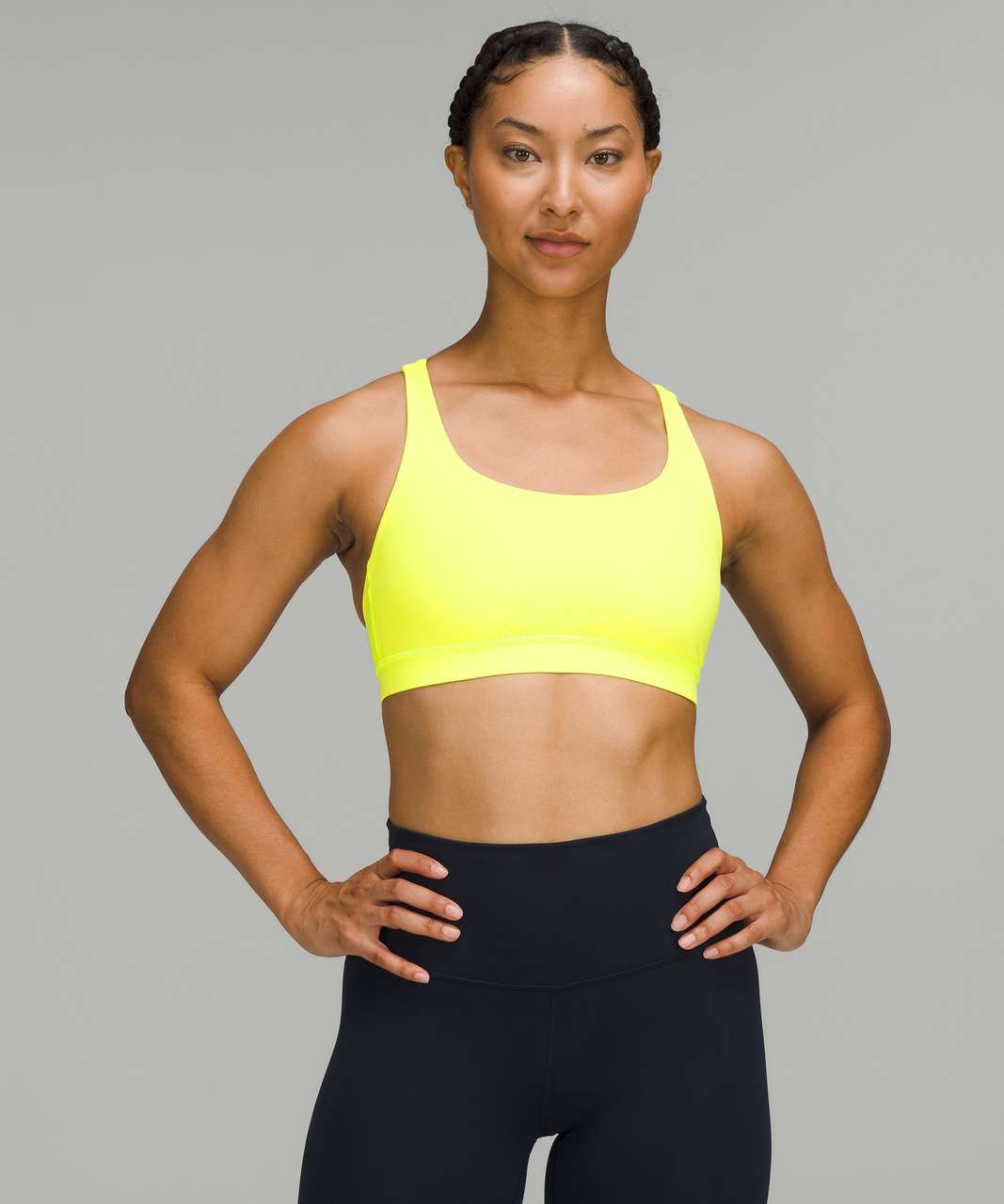 OOTD] Energy Bra in Electric Lemon (size 8) and WT 8” shorts in Charged  Indigo (sized up to a size 6). : r/lululemon