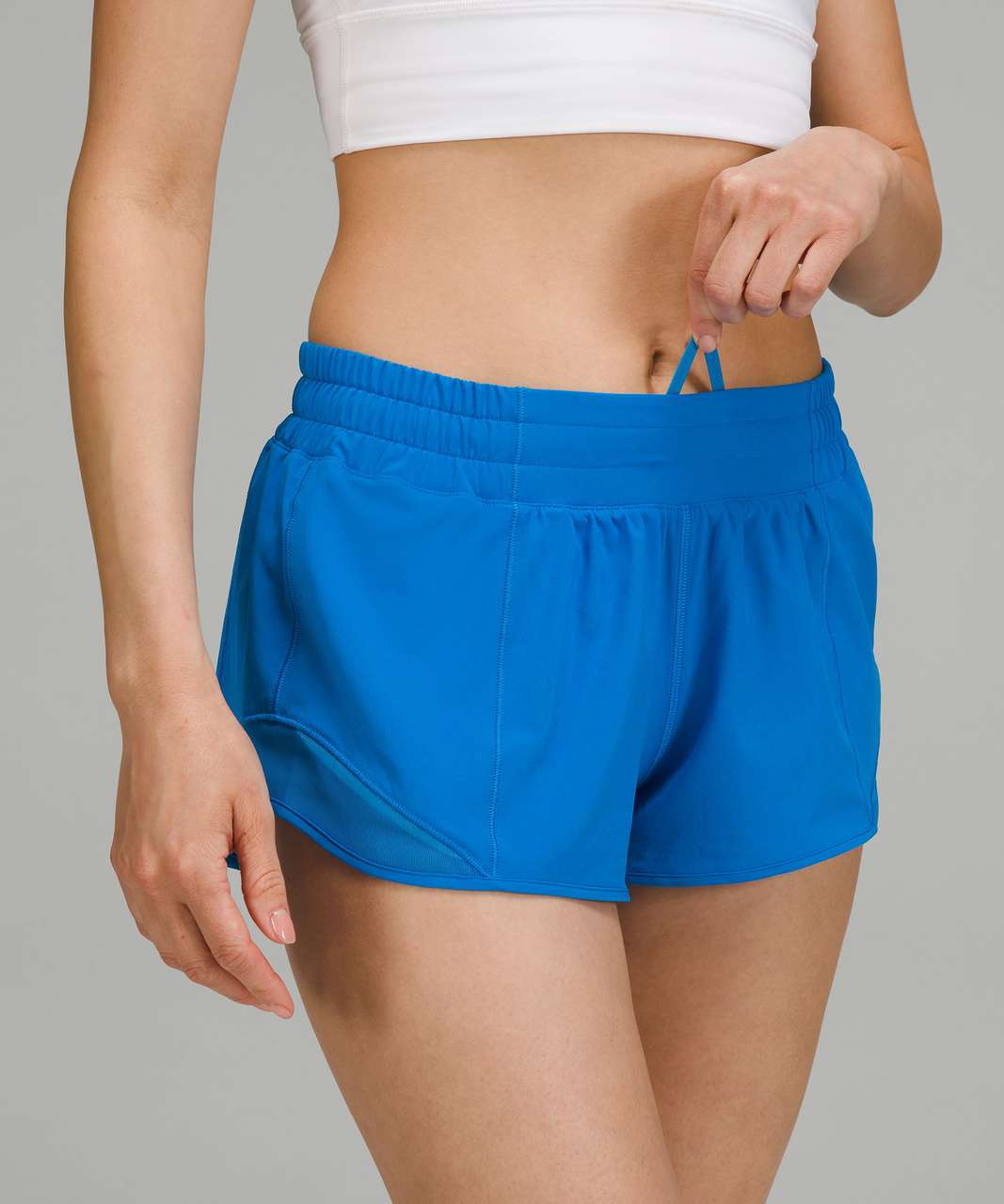 Lululemon Hotty Hot Shorts Low Rise 4 inch POOLSIDE *linerless* (8) Blue -  $38 (44% Off Retail) - From Sophia