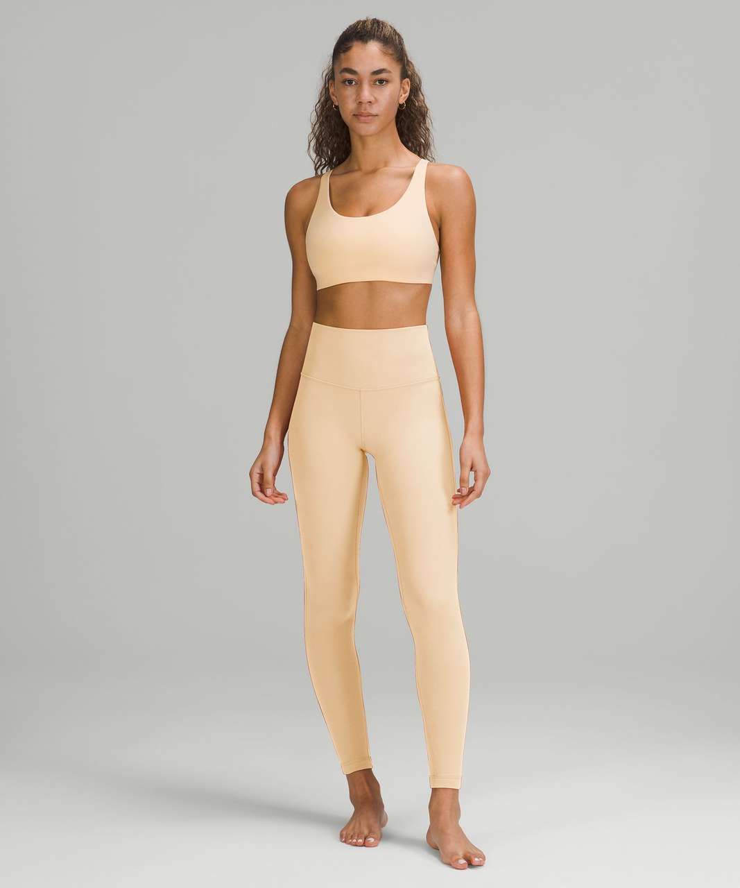 Lululemon In Alignment Straight-Strap Bra *Light Support, C/D Cup - Pale  Linen - lulu fanatics