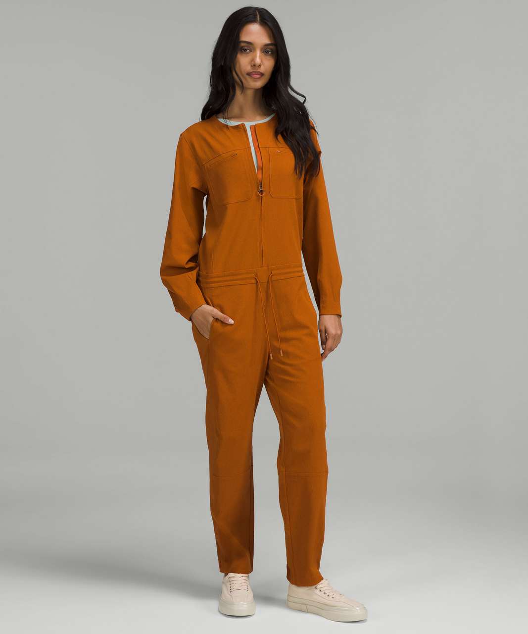 Lululemon WovenAir Zippered Jumpsuit - Butternut Brown - lulu fanatics