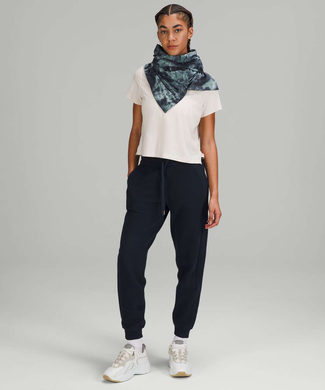 Lululemon Customizable Snap Scarf - Diamond Dye Silver Blue Tidewater Teal Graphite Grey