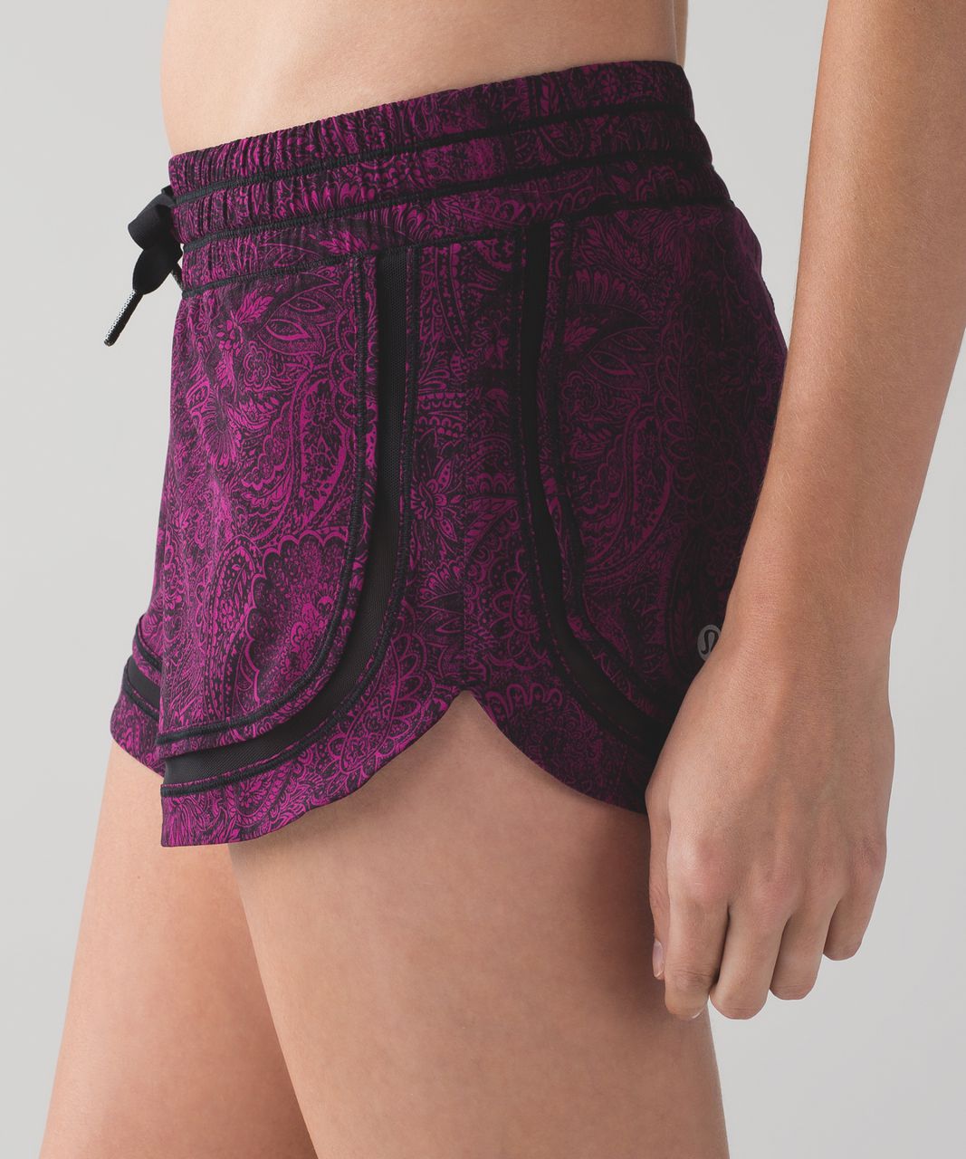 Lululemon Make A Move Short (3") - Mini Antique Paisley Deep Fuschia Black / Black